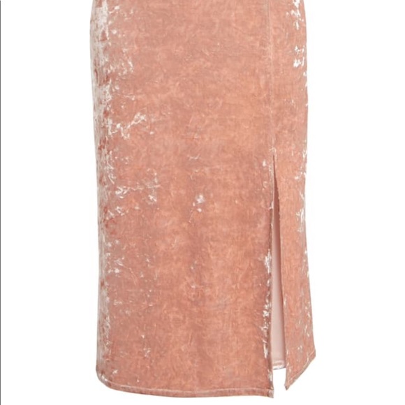 Moon River Velvet Midi Dress Rose Gold New size XS - Picture 7 of 7